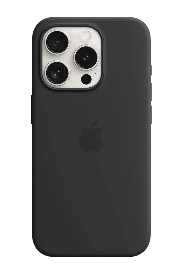 iPhone 15 Pro Silicone Case with MagSafe - Black